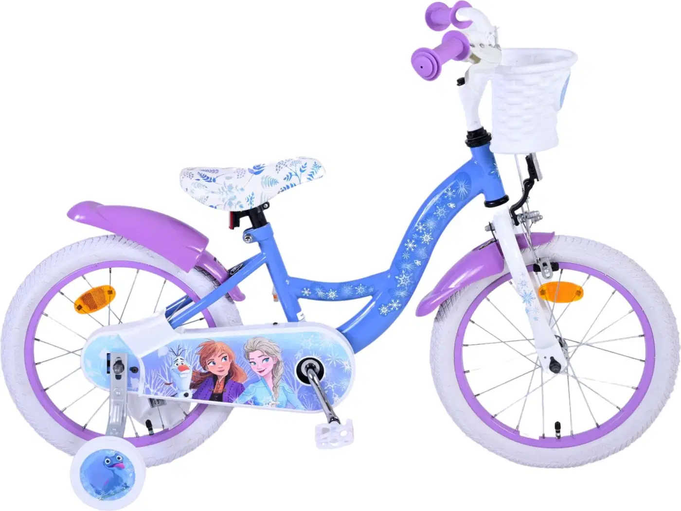 Børnecykel - Frost - Elsa Anna Olaf - 16" - Blå Pink, Volare