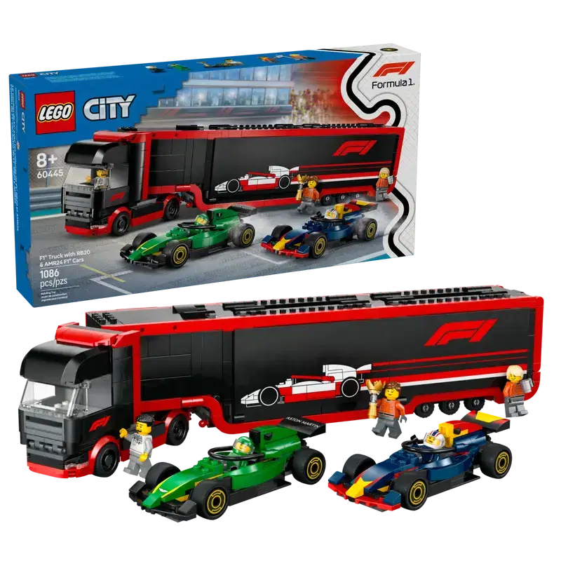 LEGO 60445, City - F1®-lastbil med RB20 og AMR24 F1®-biler