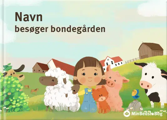 Personlig Børnebog - "Navn" besøger bondegården